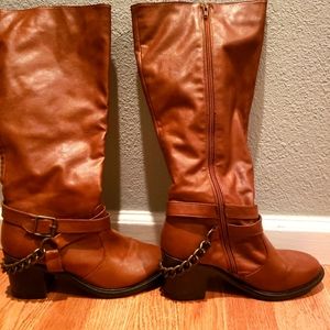 Tall, Heeled Brown Boots